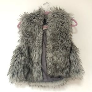 LOFT Faux Fur Hooded Vest